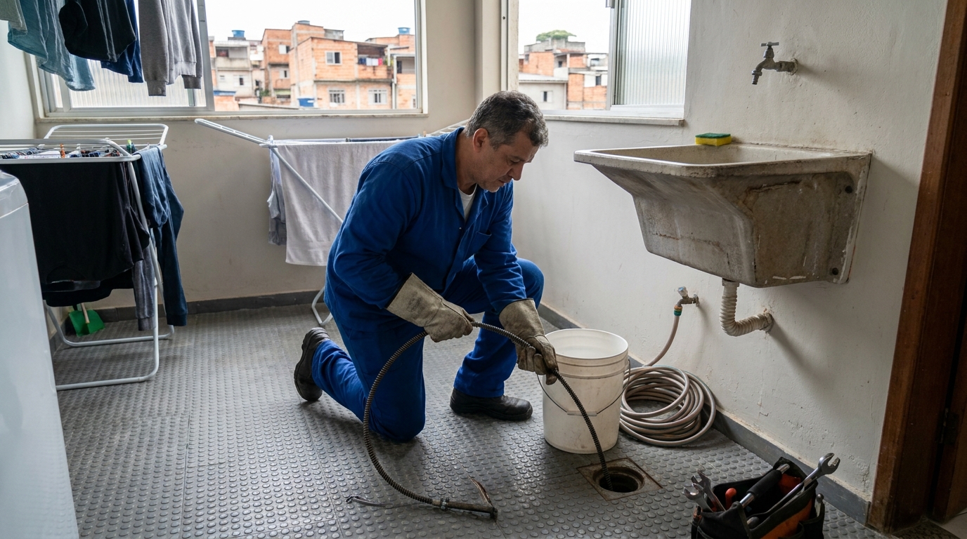 Desentupimento de Ralos Externos na Chácara Primavera, Suzano‑SP