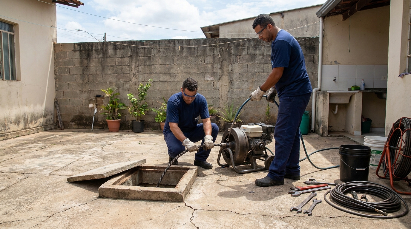 Sucção de Resíduos na Cidade Edson, Suzano‑SP