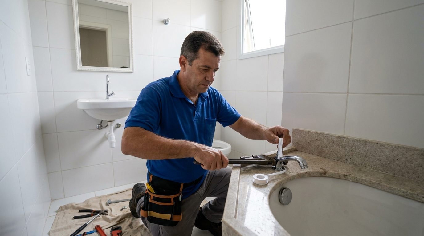Troca de Torneiras Antigas no Sesc, Suzano‑SP